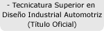 Tecnicatura Superior en Diseño Industrial Automotriz